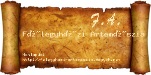 Félegyházi Artemíszia névjegykártya